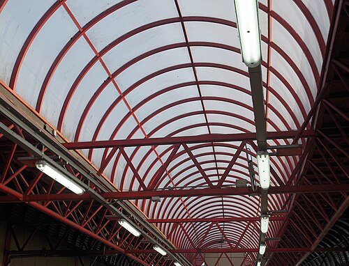 Portsmouth & Southsea Railway Station Red Skylight Arches